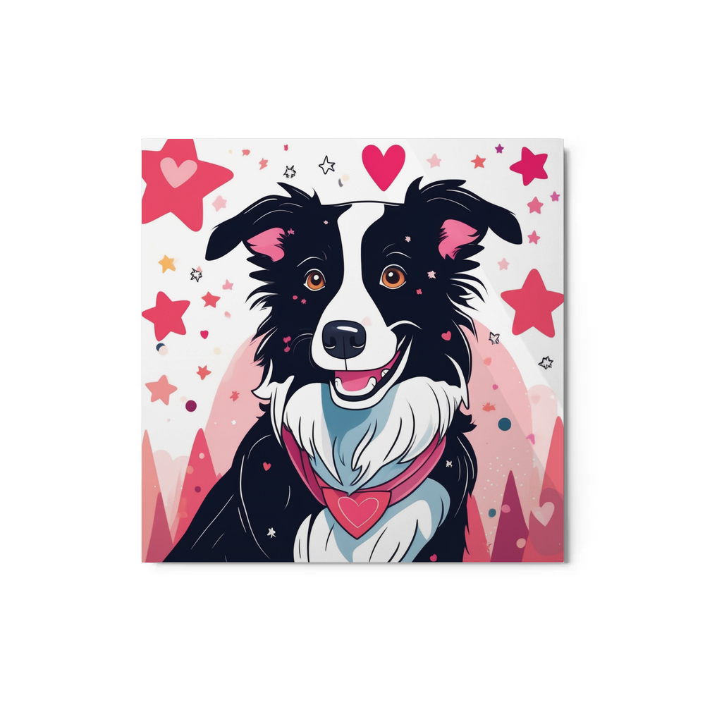 PugMug Custom Border Collie Metal Print