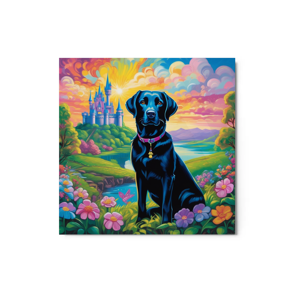 PugMug Custom Black Labrador Retriever Metal Print