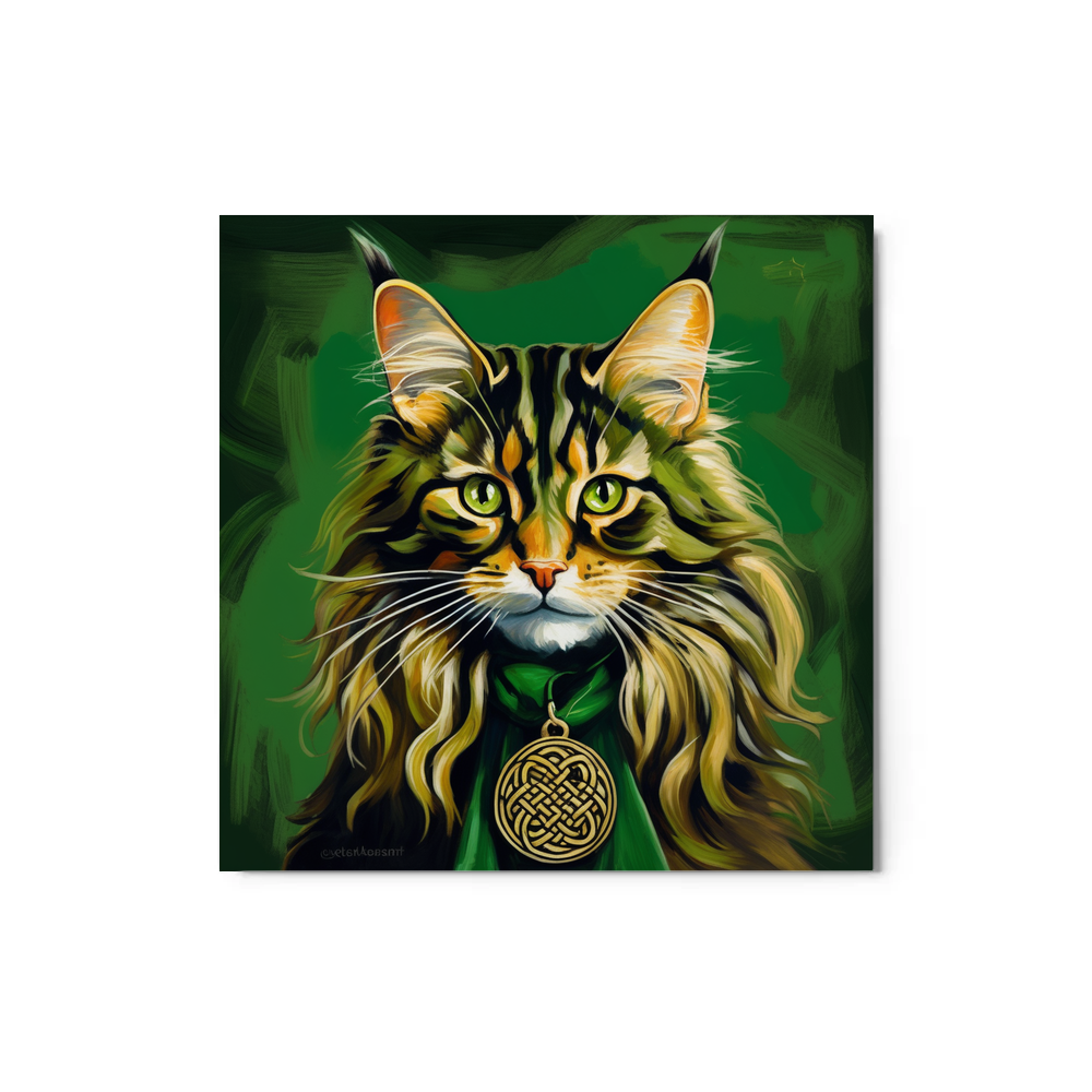 PugMug Custom Tabby Maine Coon Cat Metal Print