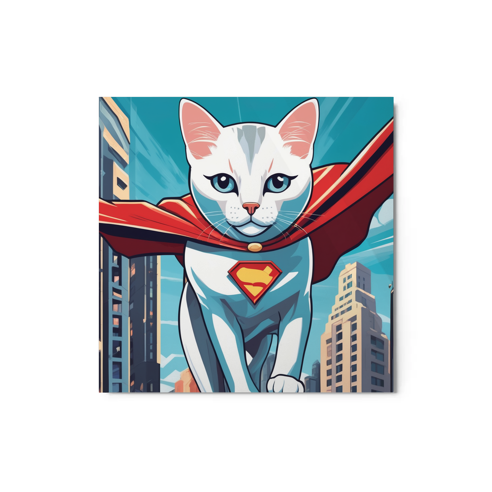 PugMug Custom White Exotic Cat Metal Print
