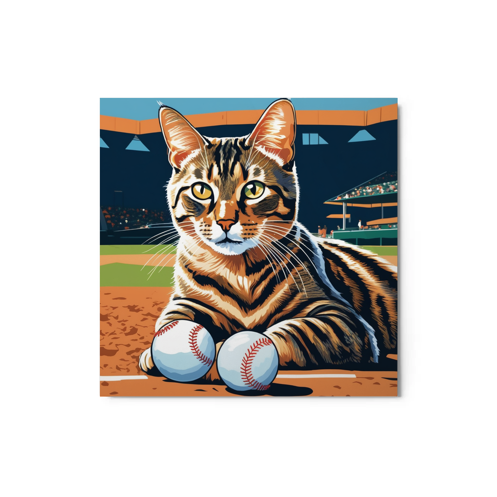 PugMug Custom Tabby Companion Cat Metal Print