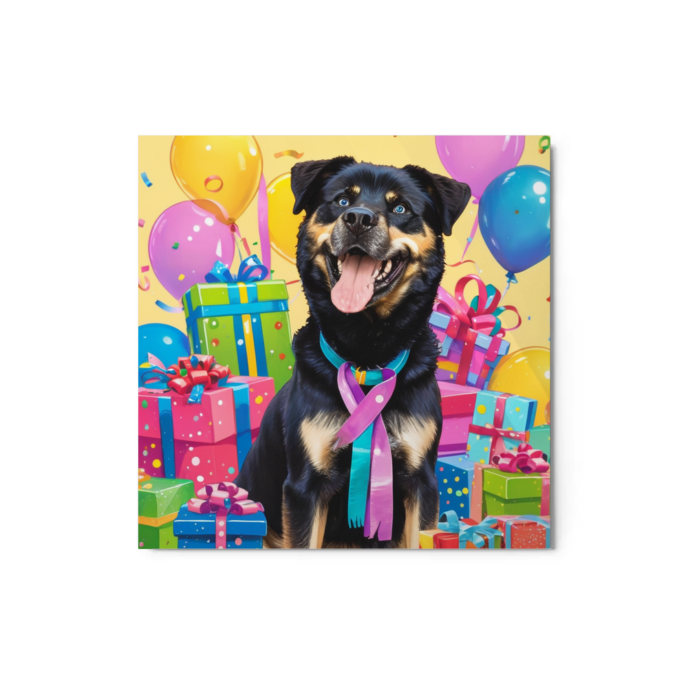 PugMug Custom Blue Metal Print