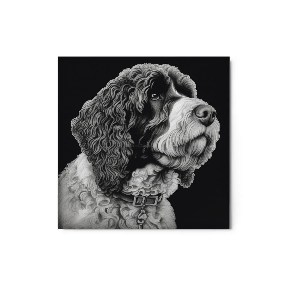 PugMug Custom Portuguese Water Dog Metal Print