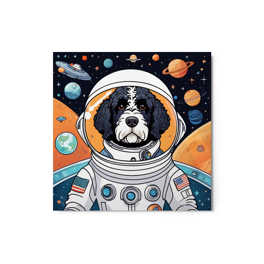 PugMug Custom Portuguese Water Dog Metal Print