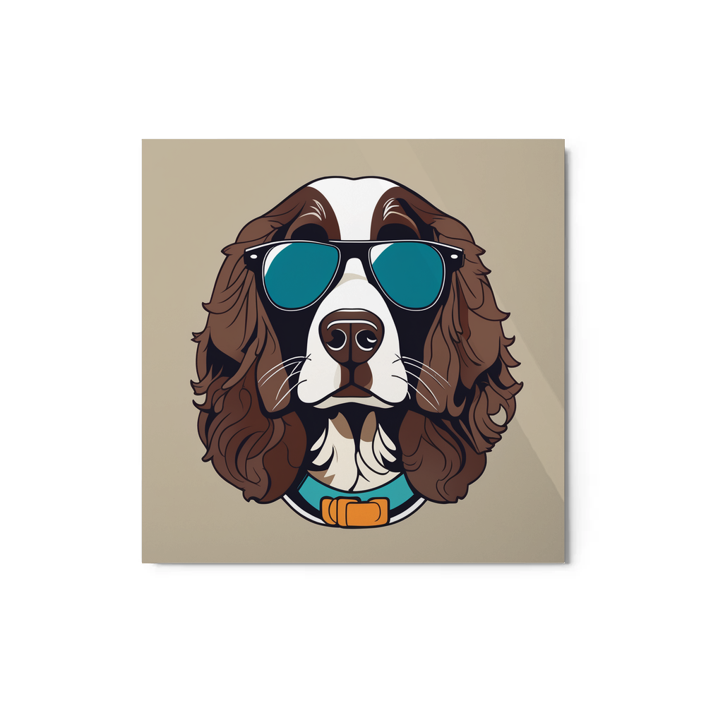 PugMug Custom English Springer Spaniel Metal Print