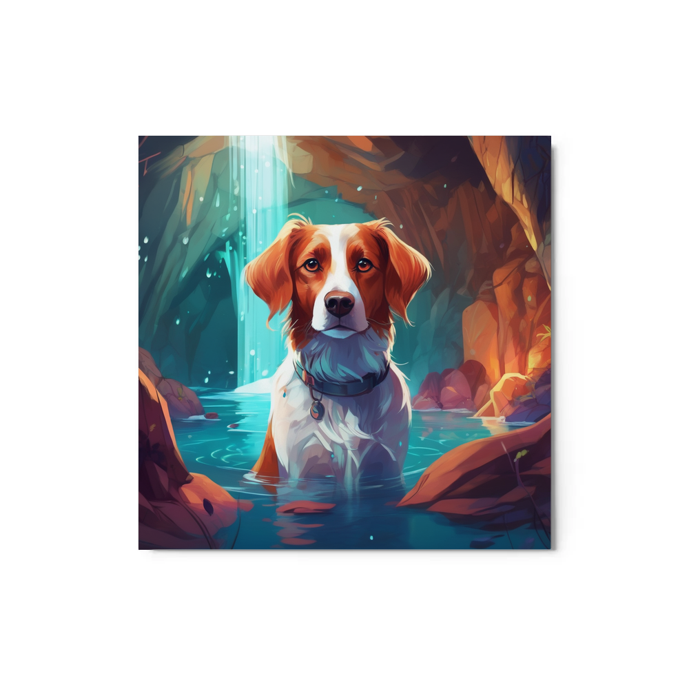 PugMug Custom Brittany Dog Metal Print