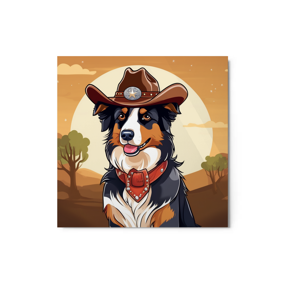 PugMug Custom Australian Shepherd Dog Metal Print