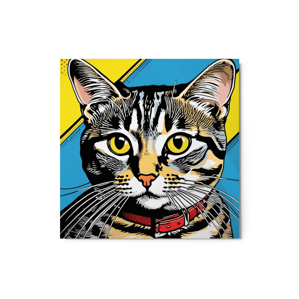 PugMug Custom Tabby American Shorthair Cat Metal Print
