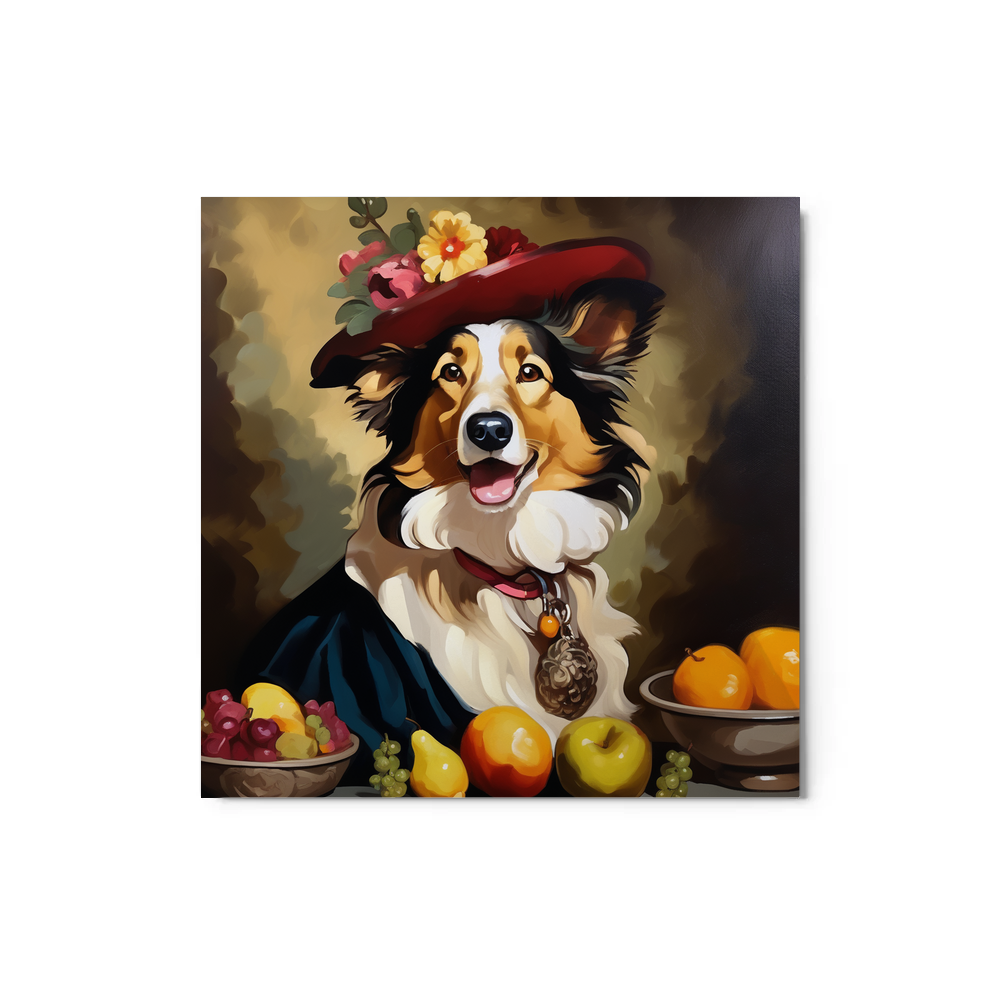 PugMug Custom Collie Metal Print
