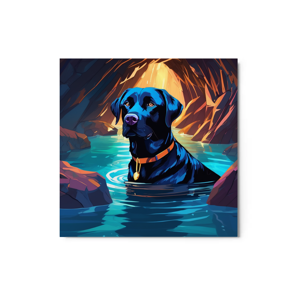 PugMug Custom Black Labrador Retriever Metal Print