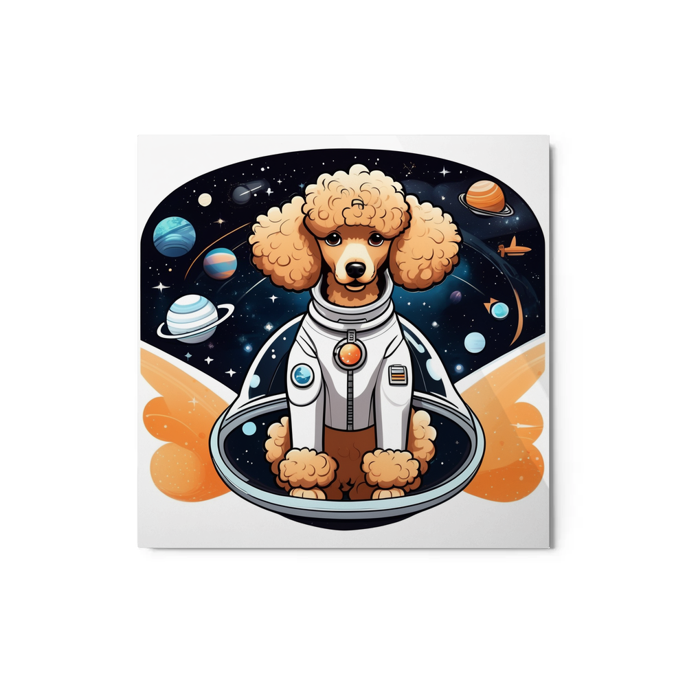 PugMug Custom Tan Poodle Metal Print