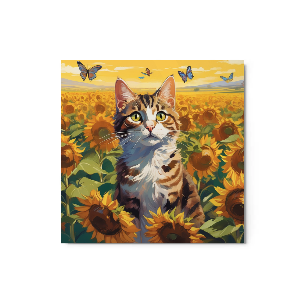 PugMug Custom Tabby Companion Cat Metal Print