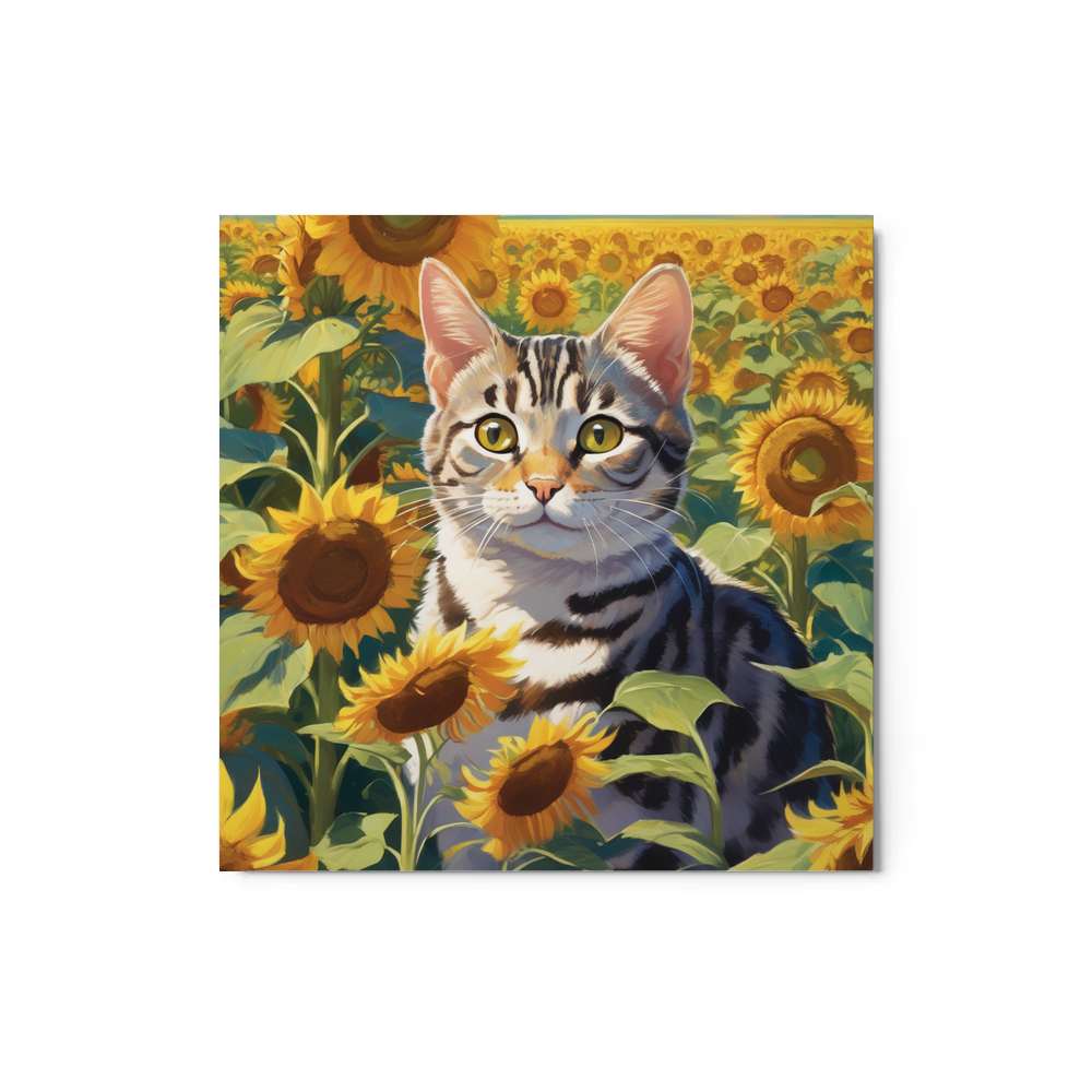 PugMug Custom Tabby American Shorthair Cat Metal Print