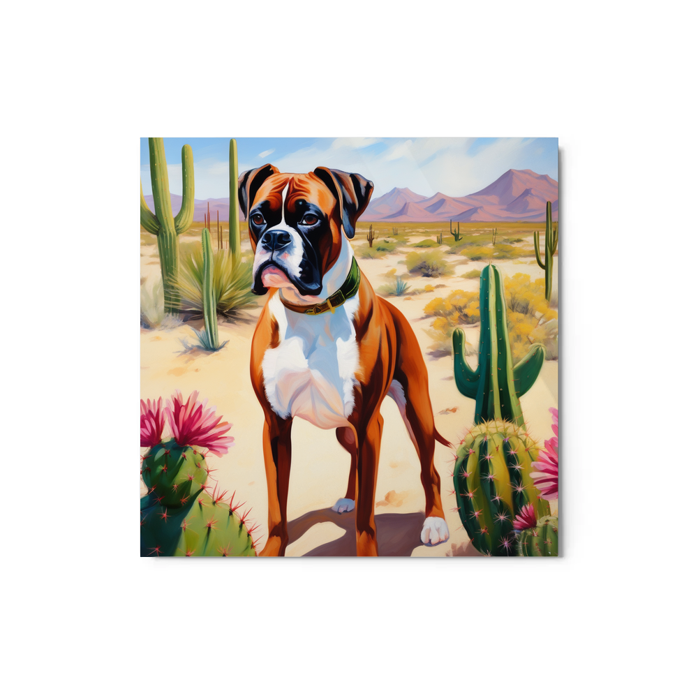 PugMug Custom Boxer Dog Metal Print