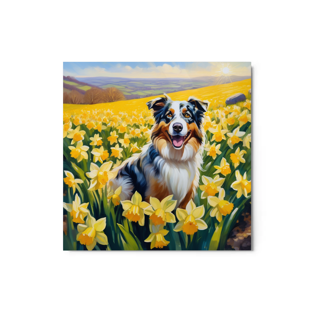 PugMug Custom Australian Shepherd Dog Metal Print