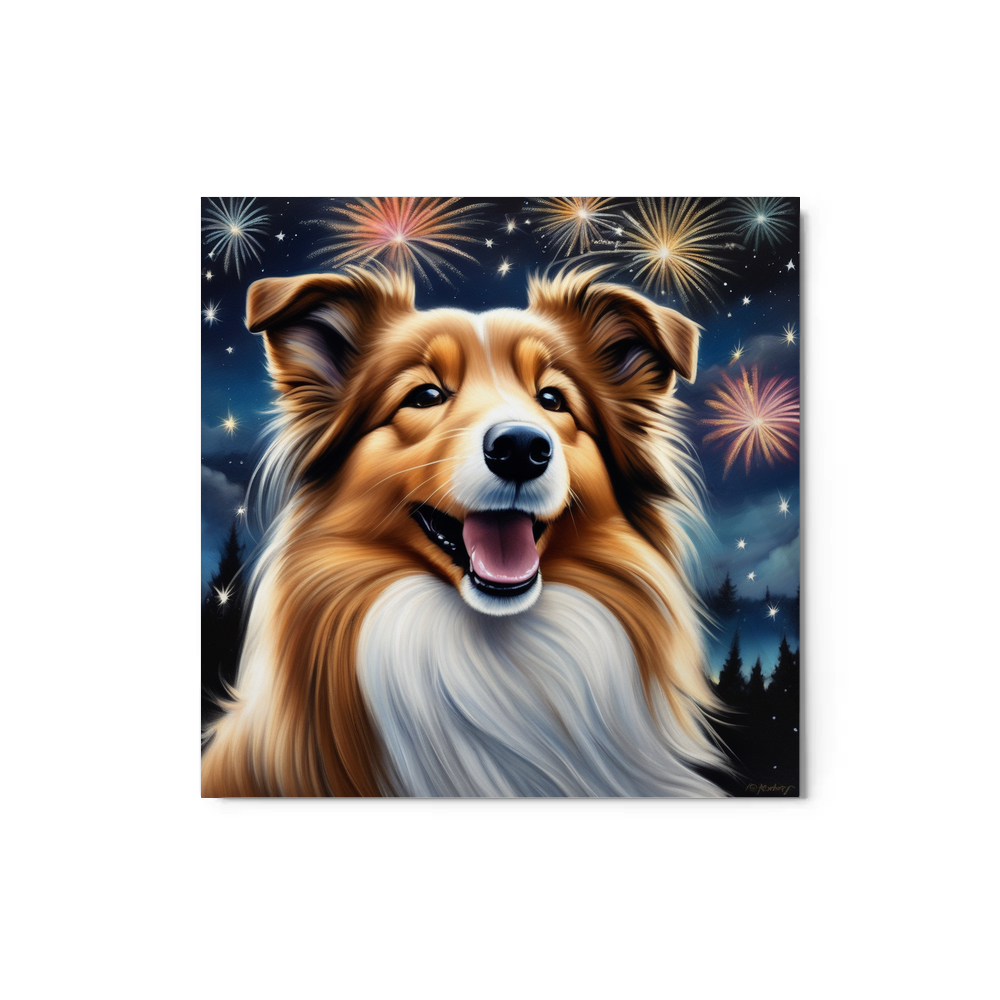 PugMug Custom Shetland Sheepdog Metal Print