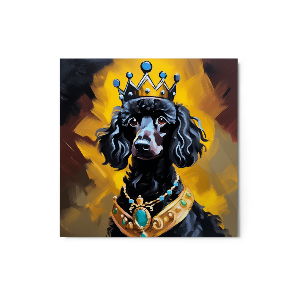 PugMug Custom Black Poodle Metal Print