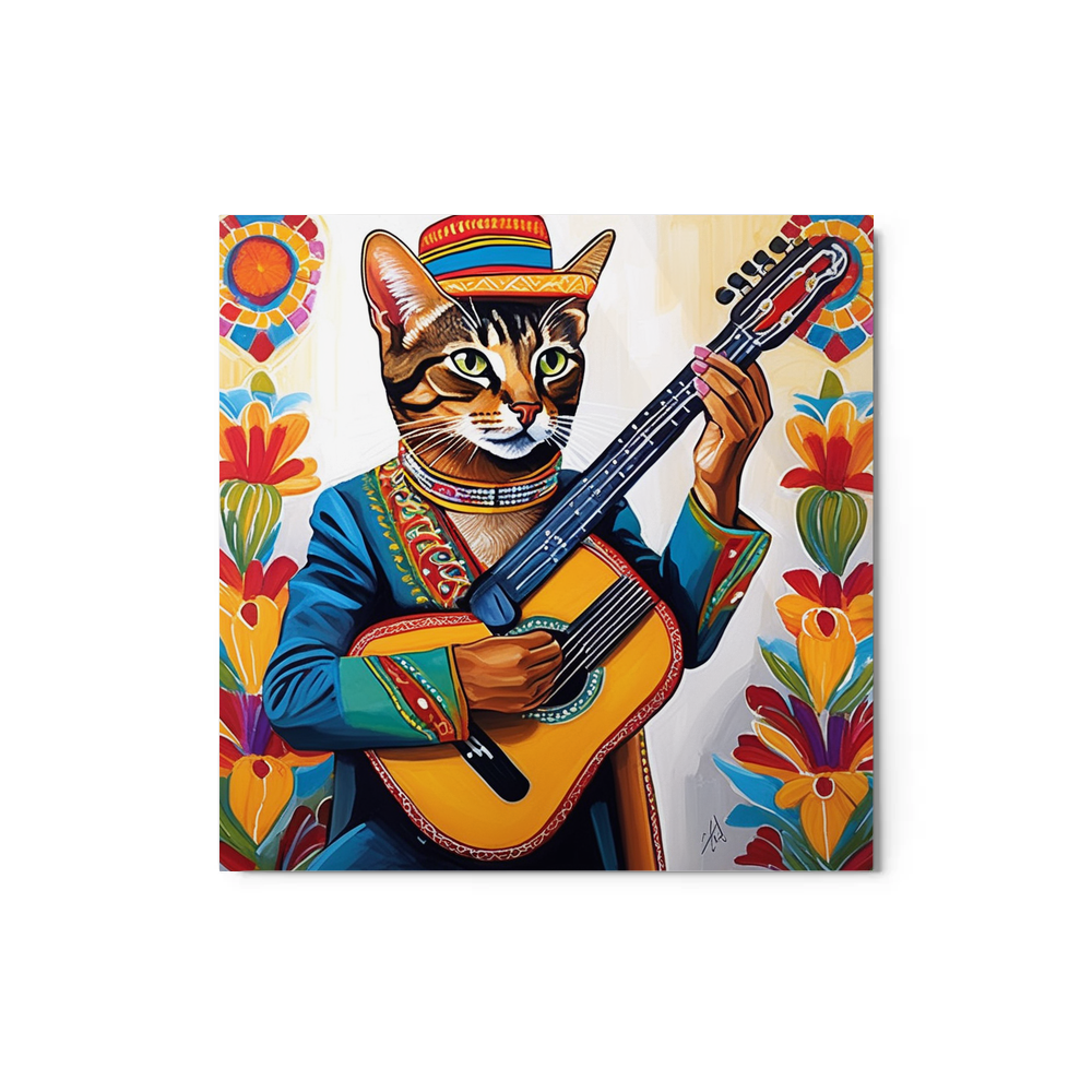 PugMug Custom Tabby Abyssinian Cat Metal Print