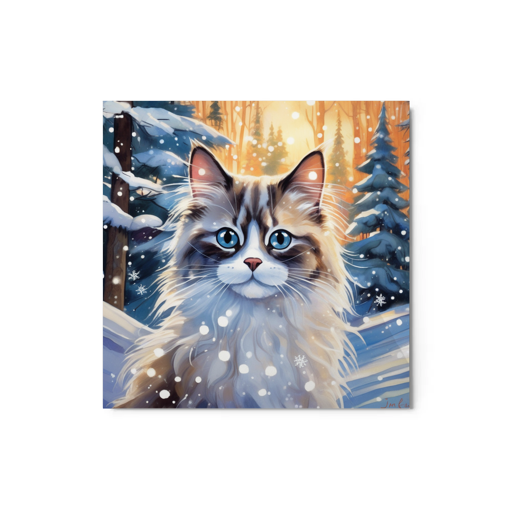 PugMug Custom Tabby Ragdoll Cat Metal Print