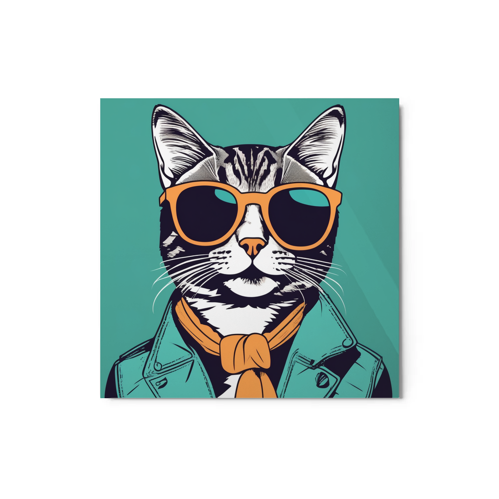 PugMug Custom Tabby Companion Cat Metal Print