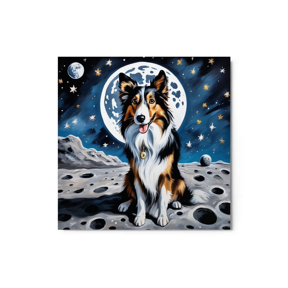 PugMug Custom Collie Metal Print