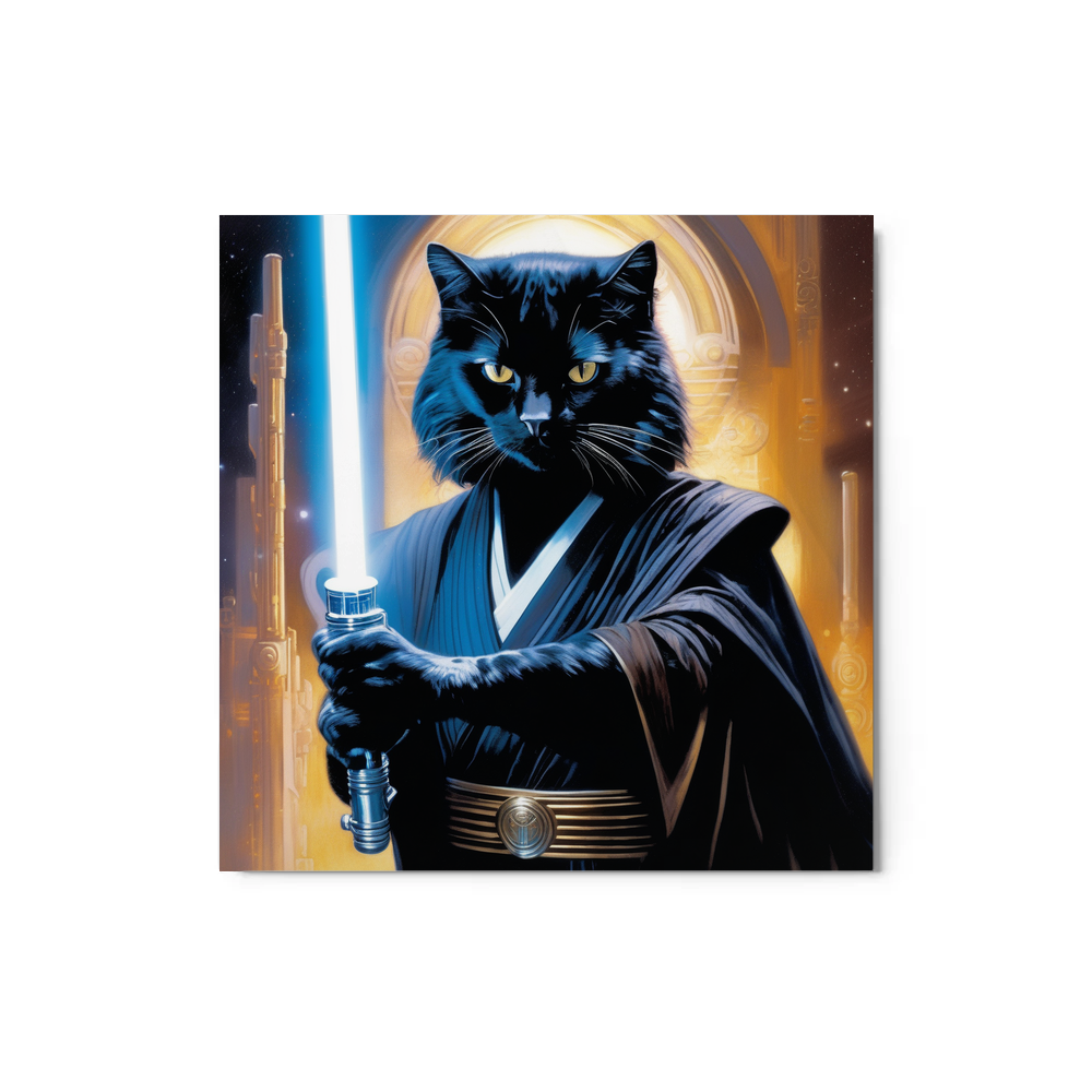 PugMug Custom Black Exotic Cat Metal Print