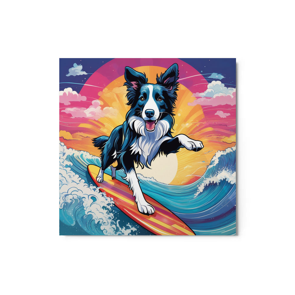 PugMug Custom Border Collie Metal Print