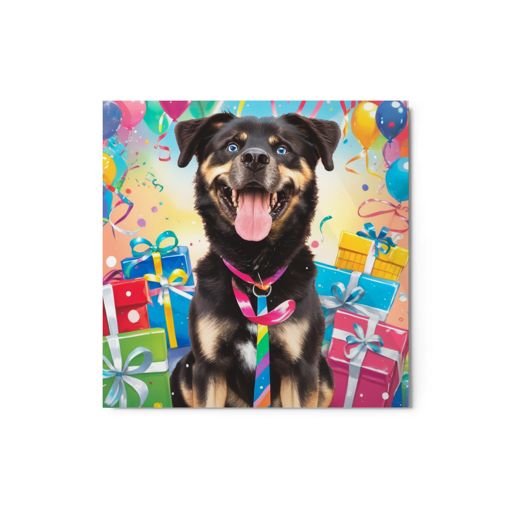 PugMug Custom Blue Metal Print