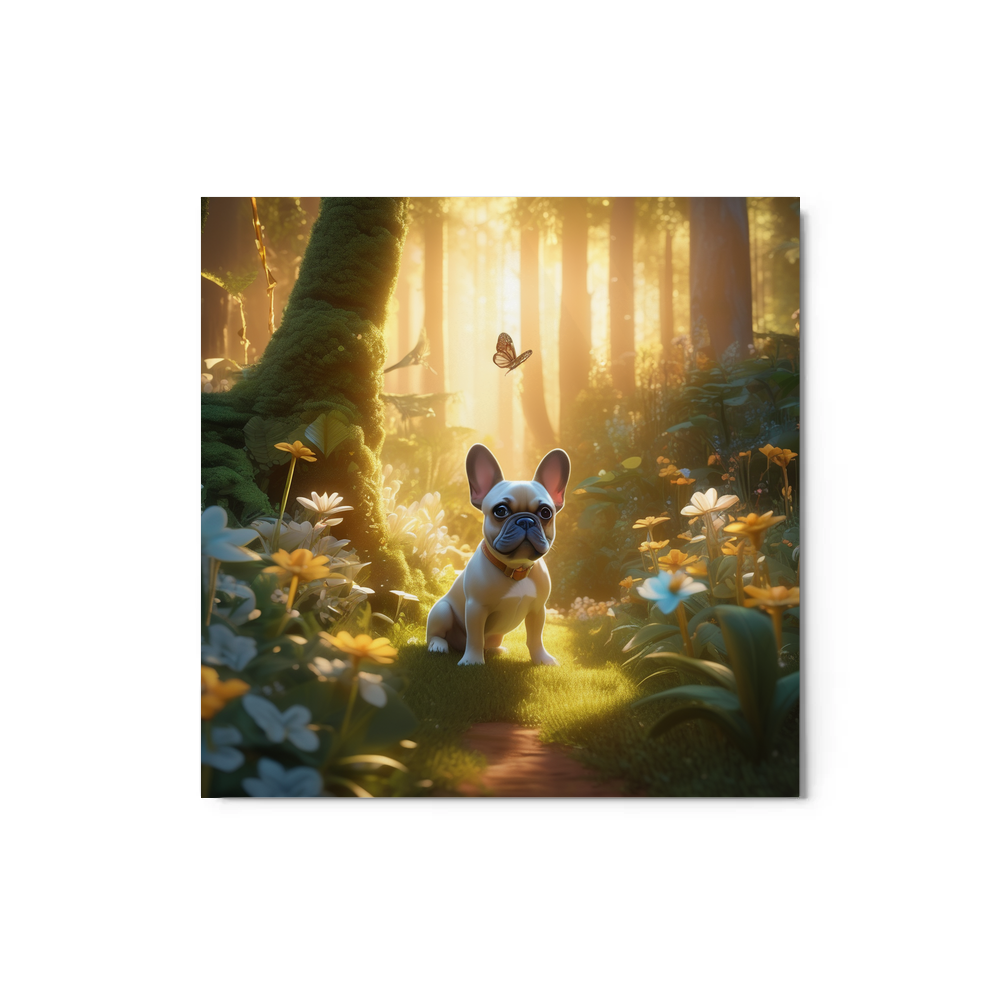 PugMug Custom Tan French Bulldog Metal Print