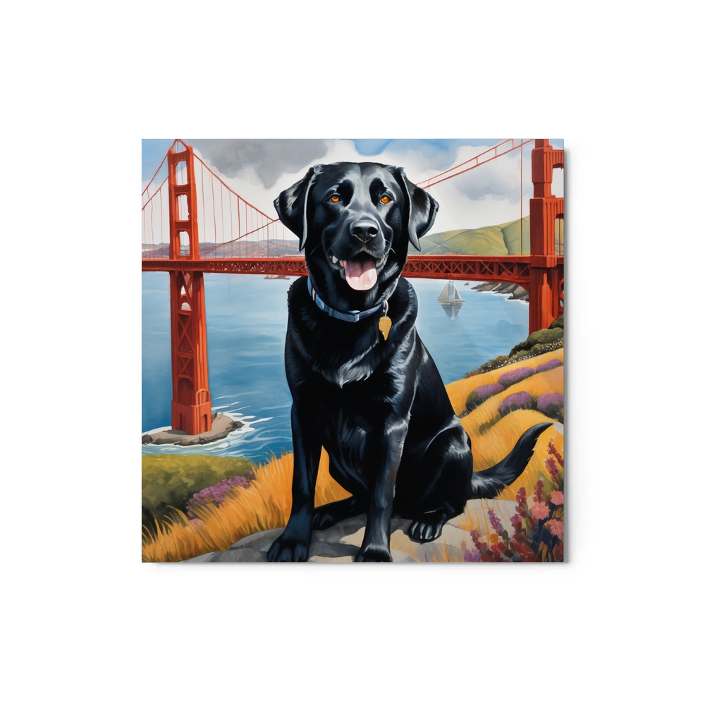 PugMug Custom Black Labrador Retriever Metal Print