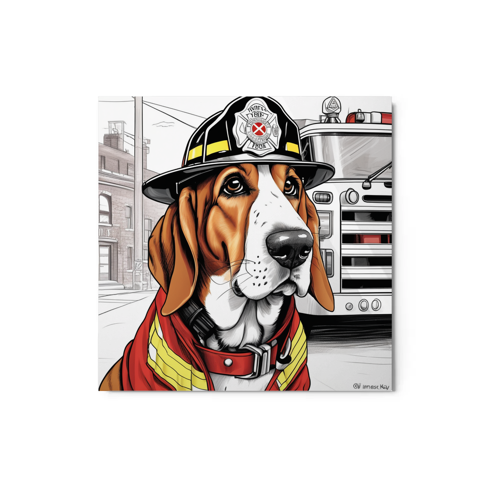 PugMug Custom Basset Hound Metal Print