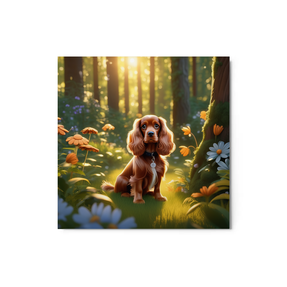 PugMug Custom English Cocker Spaniel Metal Print