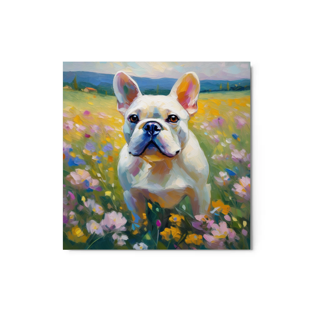 PugMug Custom White French Bulldog Metal Print