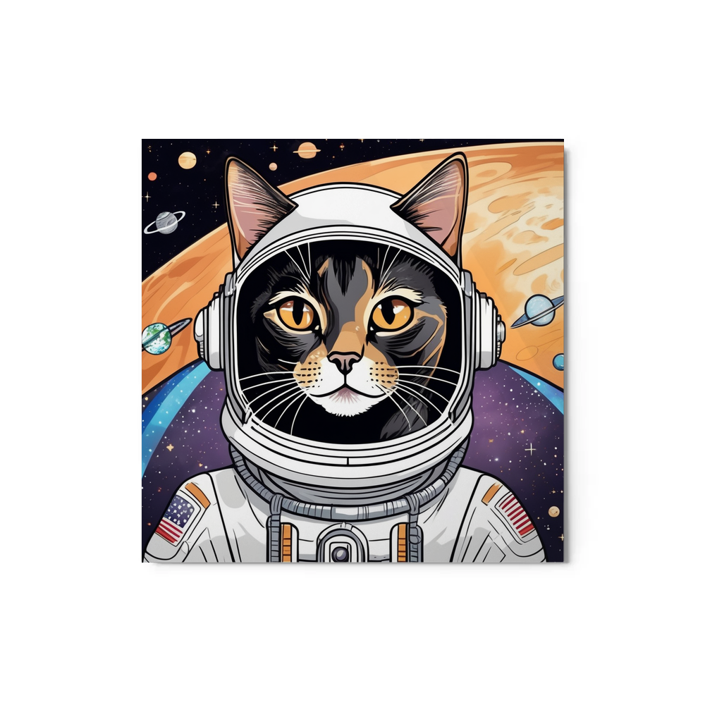 PugMug Custom Black Abyssinian Cat Metal Print