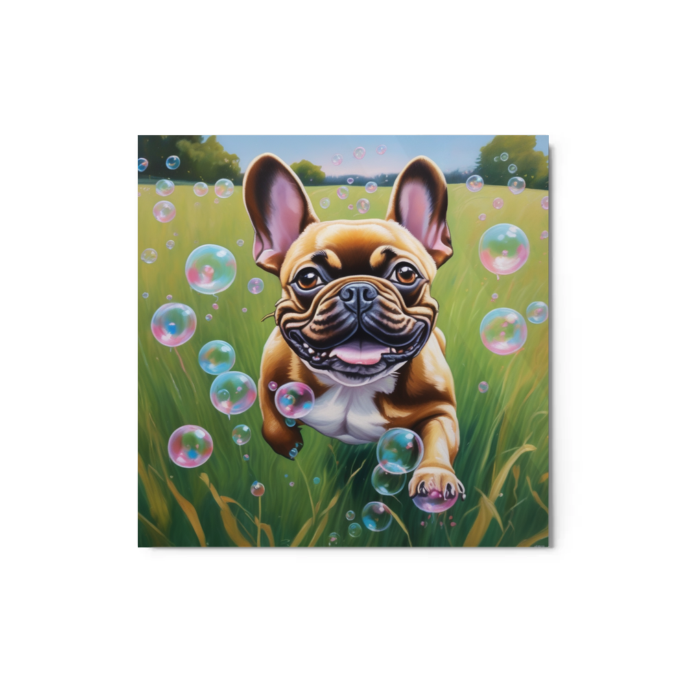 PugMug Custom Tan French Bulldog Metal Print