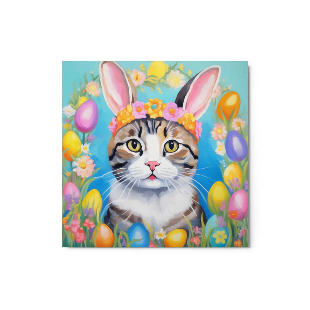 PugMug Custom Tabby Scottish Fold Cat Metal Print