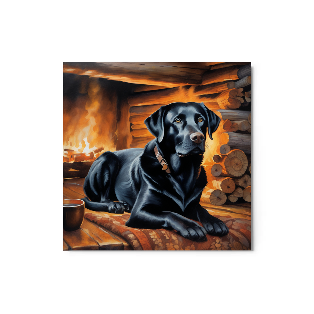PugMug Custom Black Labrador Retriever Metal Print