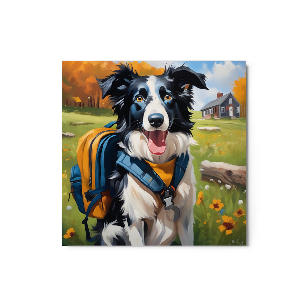 PugMug Custom Border Collie Metal Print