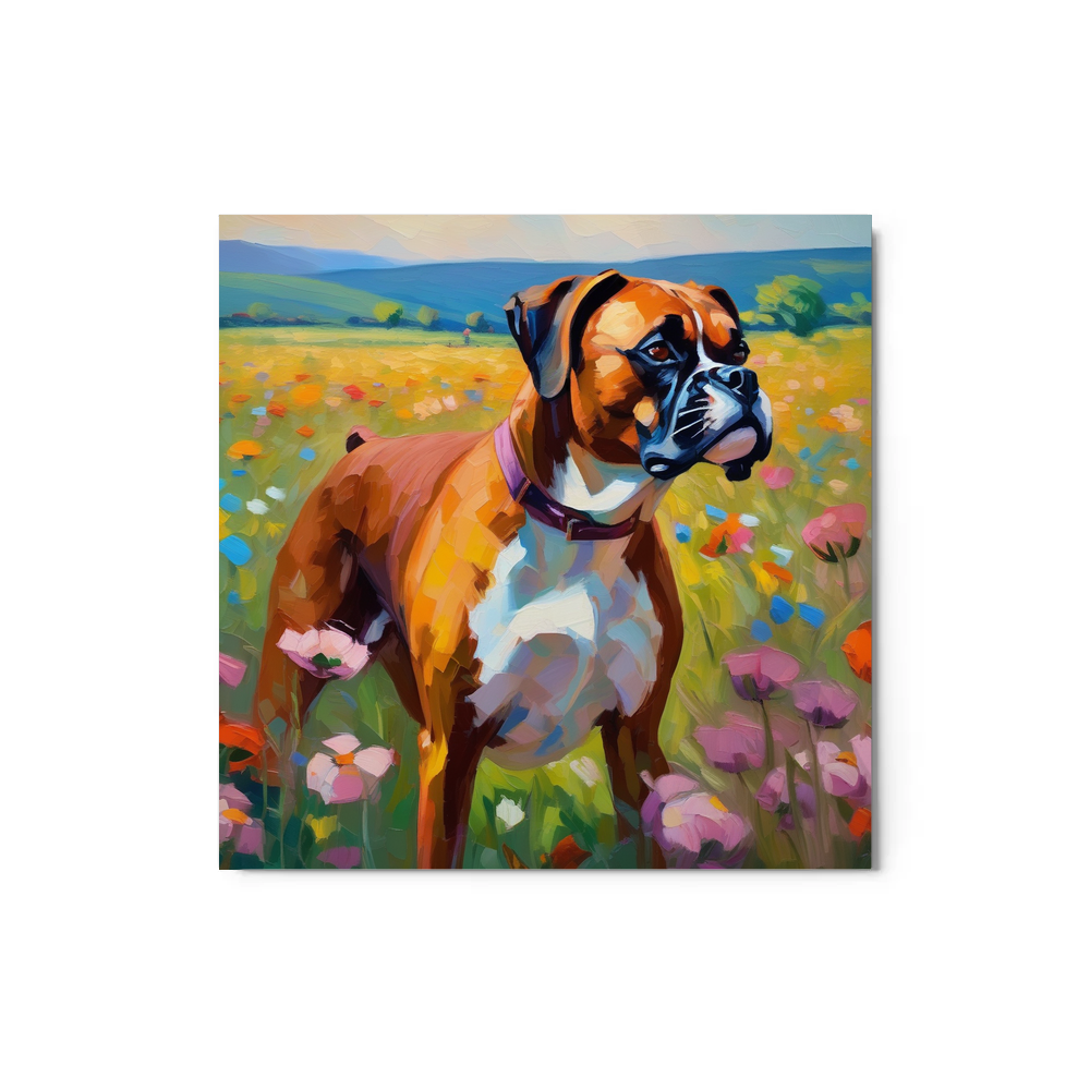 PugMug Custom Boxer Dog Metal Print