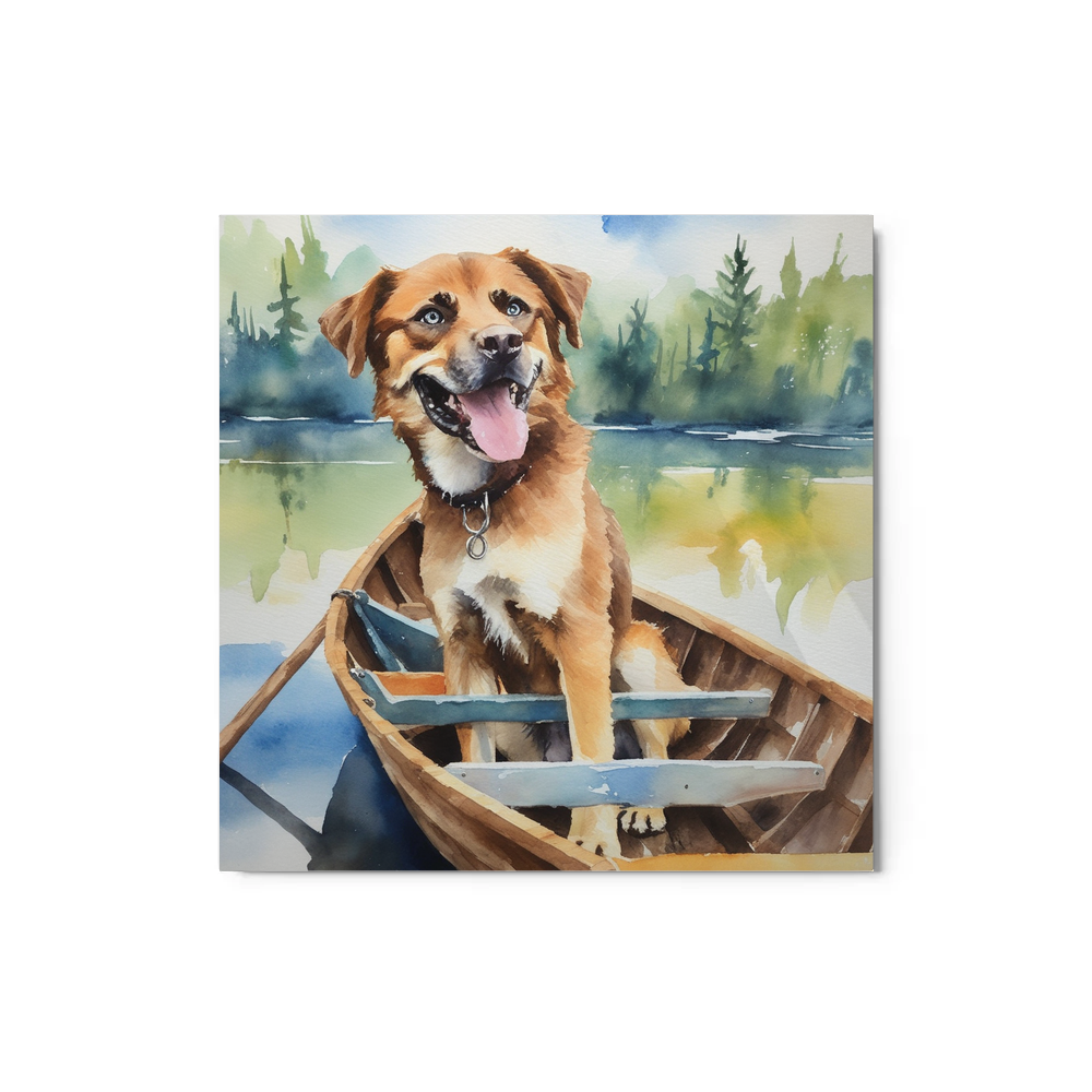 PugMug Custom Blue Metal Print