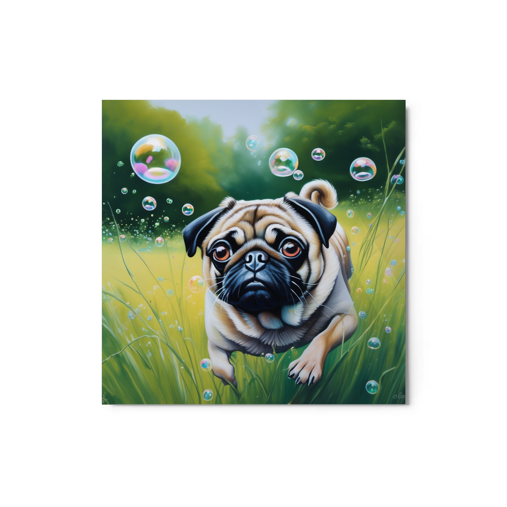 PugMug Custom Pug Metal Print