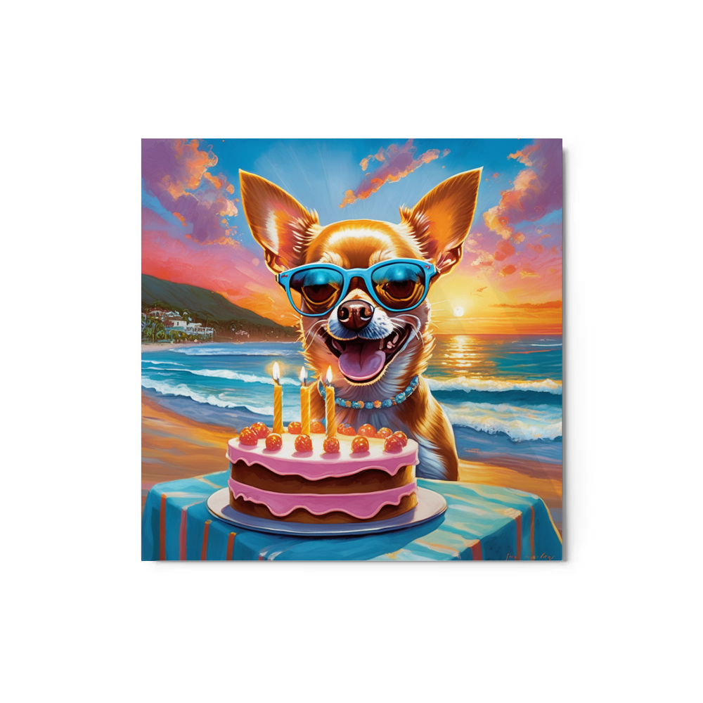 PugMug Custom Chihuahua Metal Print