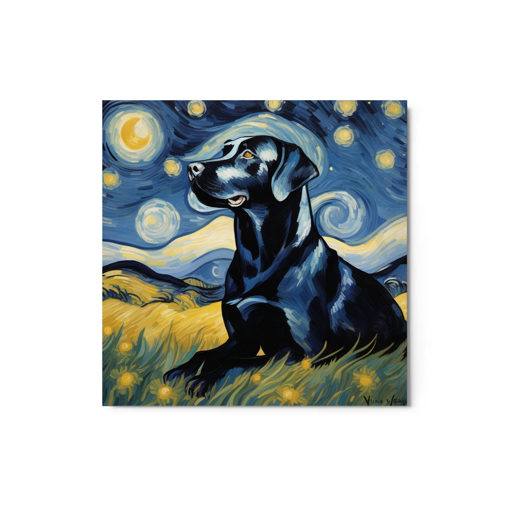 PugMug Custom Black Labrador Retriever Metal Print