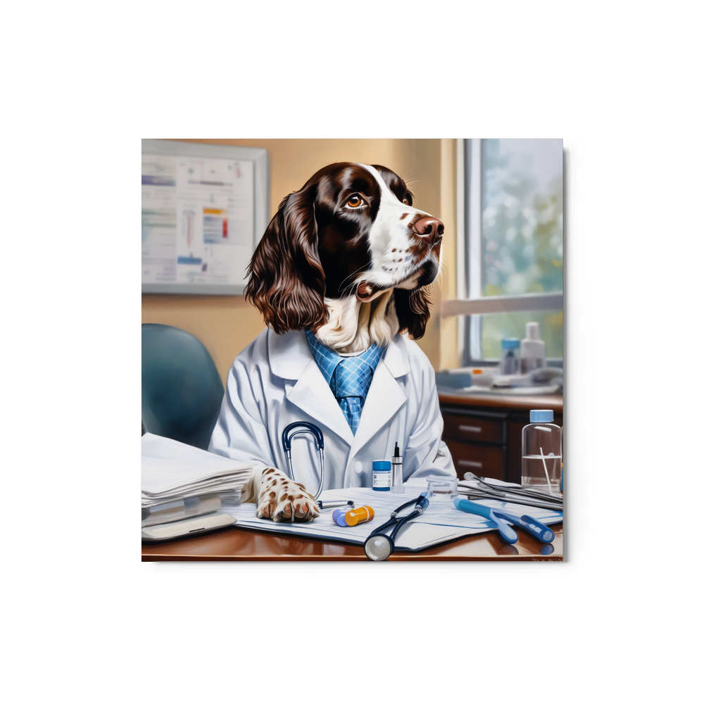 PugMug Custom English Springer Spaniel Metal Print
