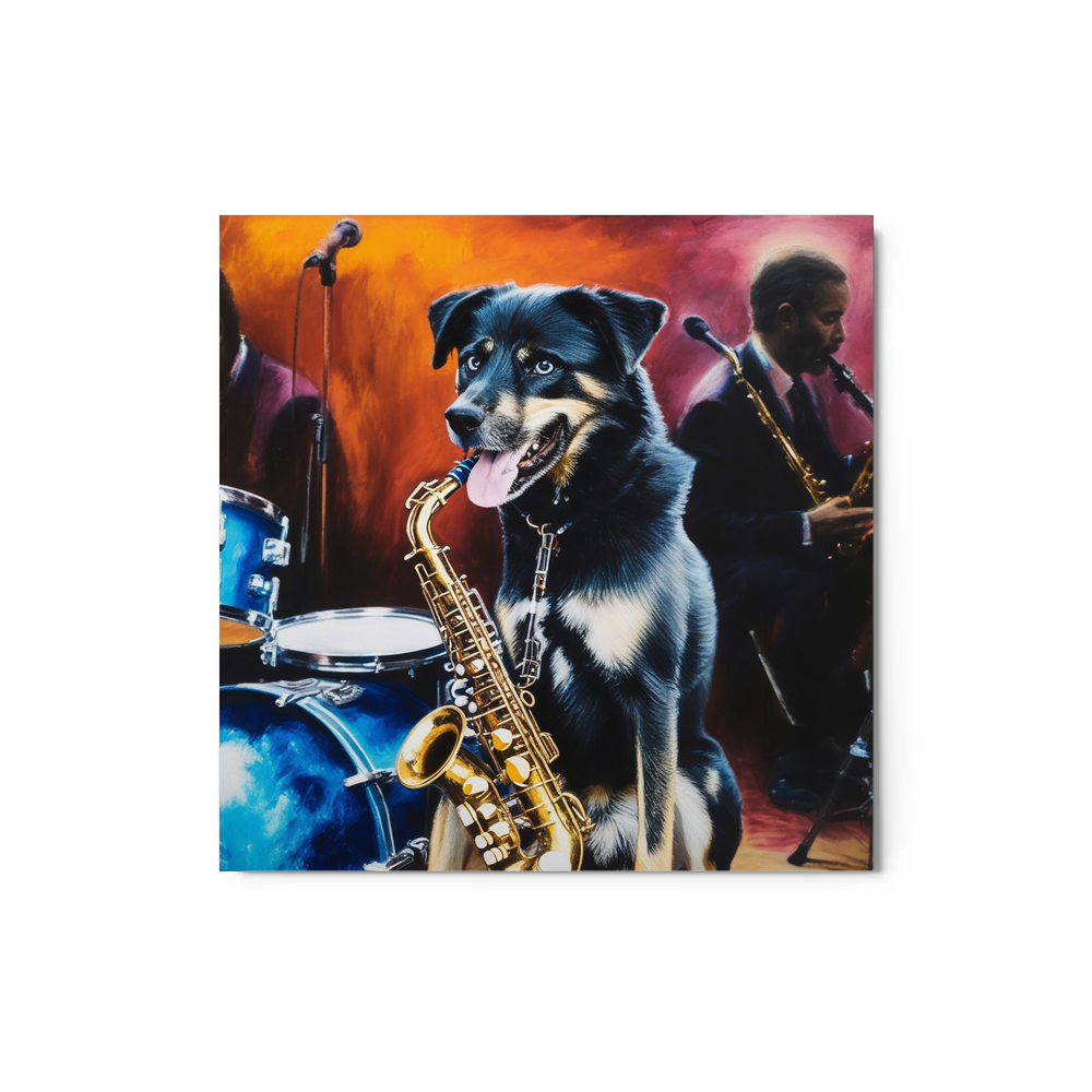 PugMug Custom Blue Metal Print