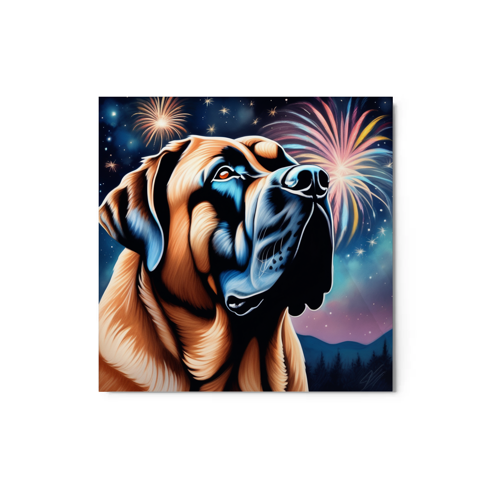 PugMug Custom Mastiff Metal Print