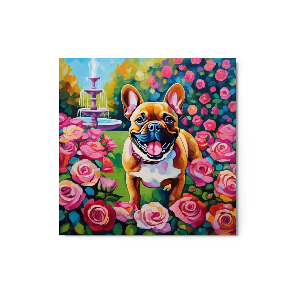 PugMug Custom Tan French Bulldog Metal Print