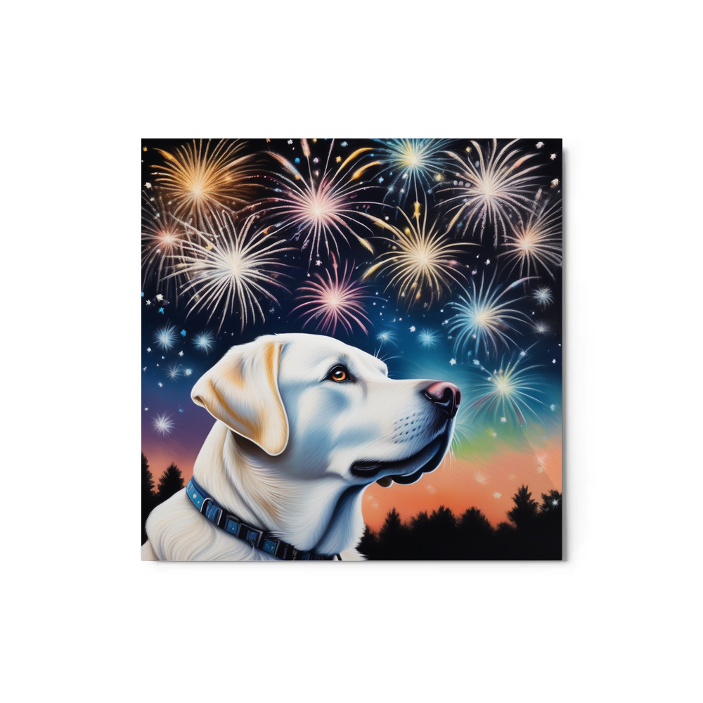 PugMug Custom White Labrador Retriever Metal Print