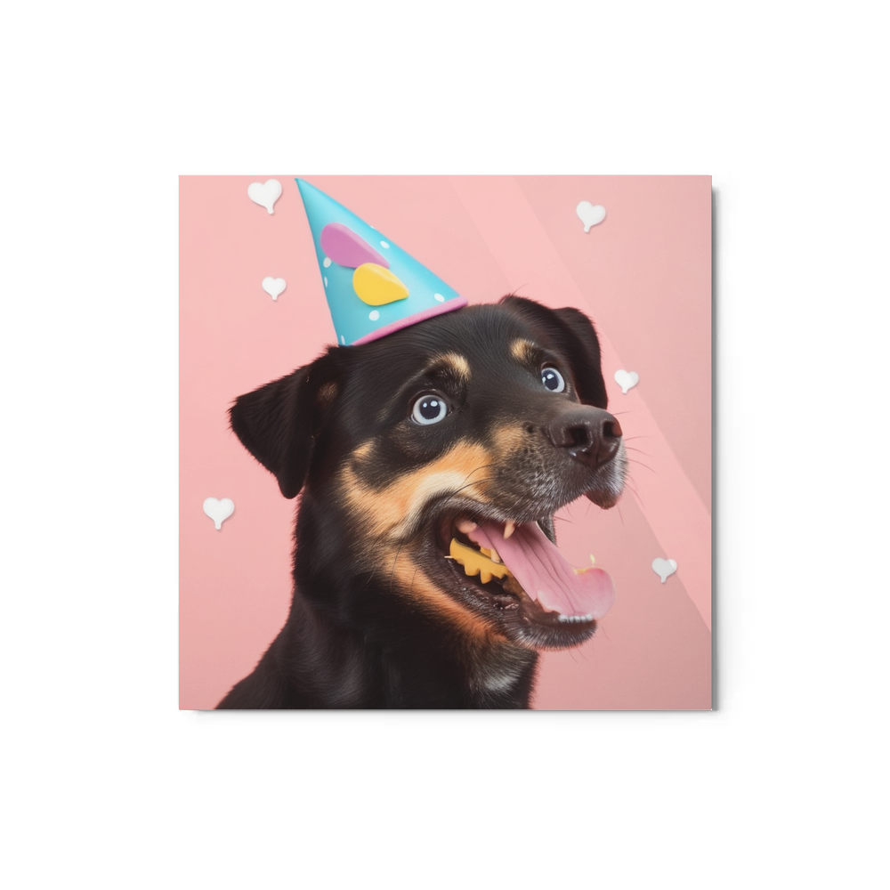 PugMug Custom Blue Metal Print