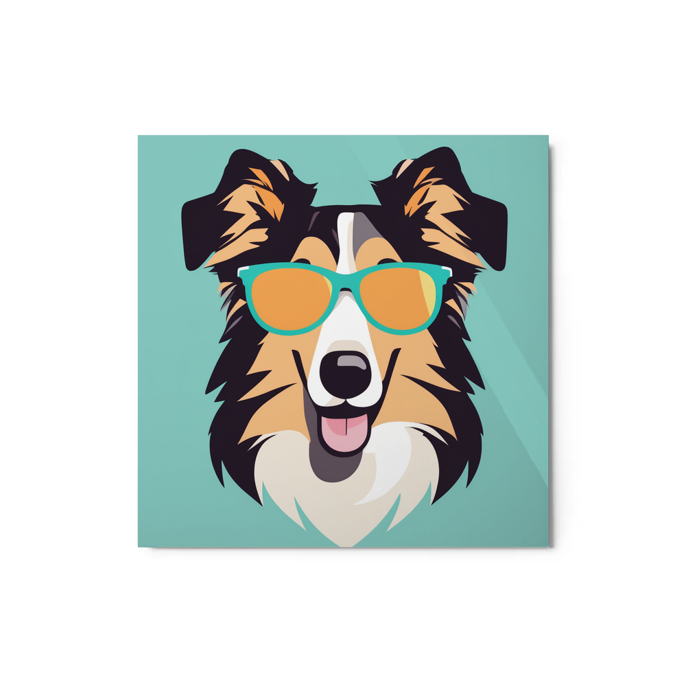 PugMug Custom Collie Metal Print